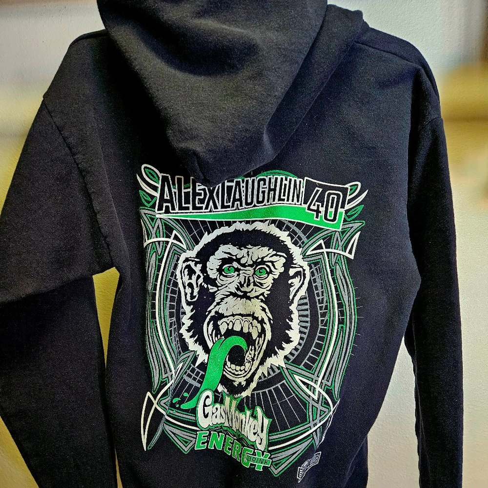 Alex Laughlin Gas Monkey Energy Drink Graphic Hoodie Size M